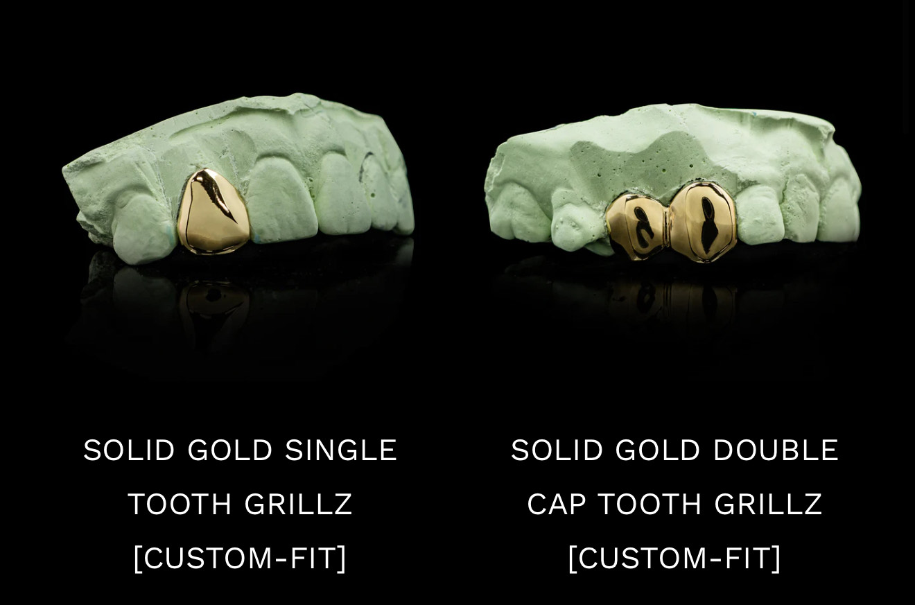 2-3 Piece Grillz. Classic custom 2-3 piece grillz setup, tailored for a perfect fit. A custom mold kit will be shipped out to you between 2-3 business days.